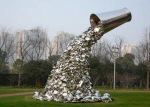 Quality Metal Art Plaza Abstract Water Breaker Sculpture Large Outdoor Decorative wholesale