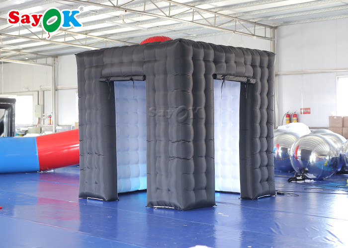 Event Booth Displays Durable Inflatable Cube Photo Booth With Air Blower Size 2.5*2.5*2.5m