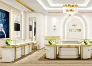 China Jewellery Showroom Furniture / Custom Display Cases Professional 3D Design on sale