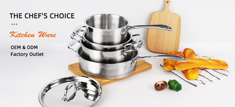 Hot Selling Kitchen Cooking Pot 5 PCS 7 PCS Cookware Sets Aluminum Soup Pot Set With Lid