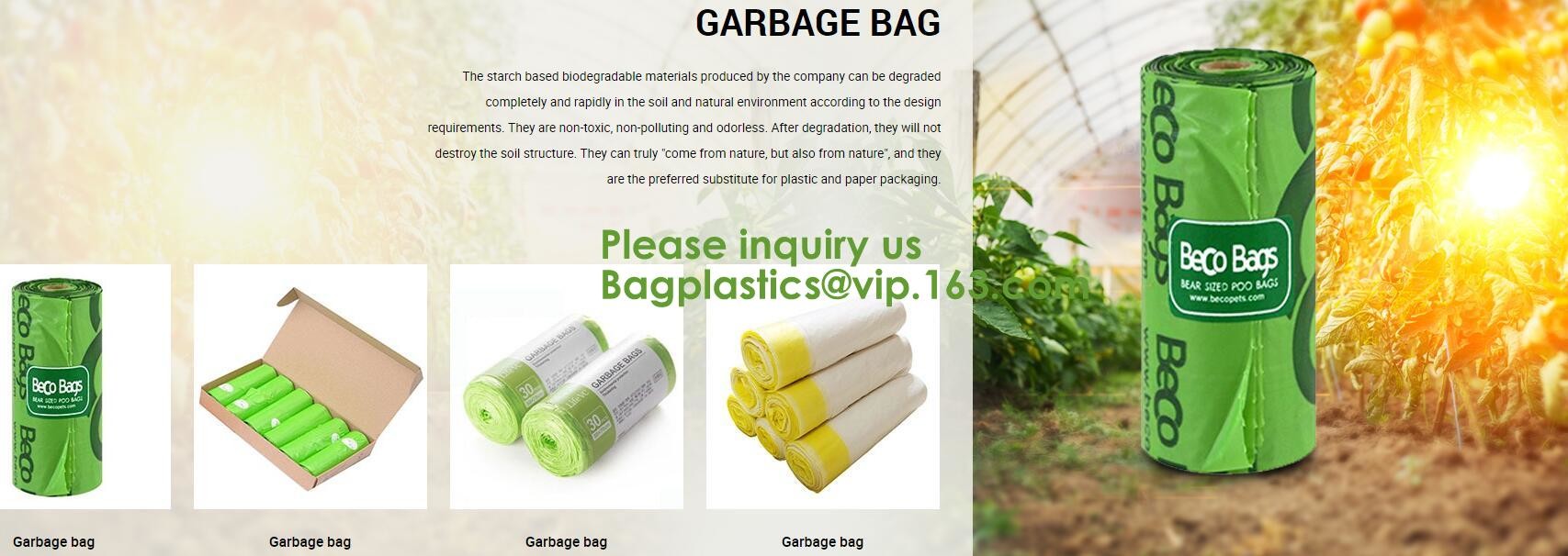 Heavy Duty Compostable T-shirt Handle Tie Plastic Roll Garbage Bags Trash Bags, t shirt carry bags, bagease, bagplastics