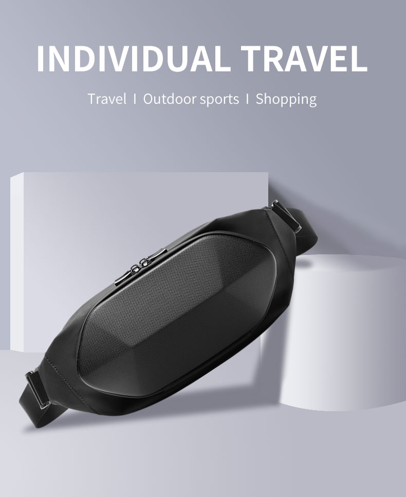 Casual Polyster Anti Theft Waist Bag Slash Proof Waist Pack 30*16*11cm