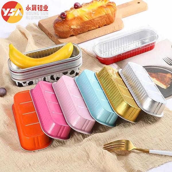 Oven Baking Cake Non-stick Disposable Rectangle Aluminum Bakeware Container