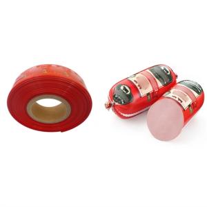 Quality Customized Logo Printing High Barrier PVDC Plastic Sausage Casing Film wholesale