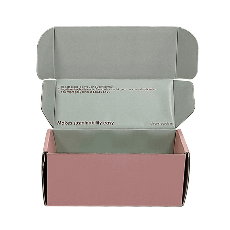 Custom Logo Jewelry Box Pink Cosmetic Paper Gift Corrugated Box Packaging Box