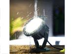 LED Projection Spotlight Waterproof Round Floor Lamp Plug-in Outdoor Lawn Villa