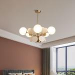 Nordic art chandelier Romantic Flower Design lustre metal Warmth Glass light