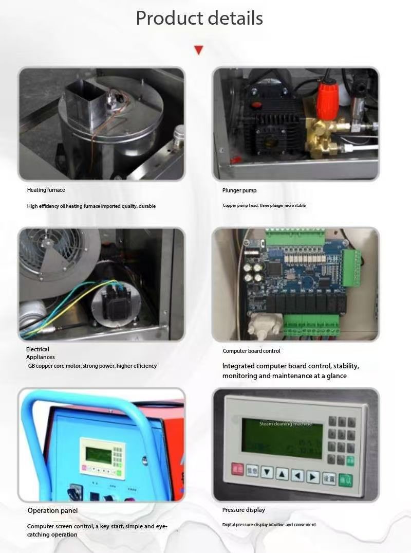 Electric Power Source Diesel Steam Cleaning Machine for Portable Car Washing and Outdoor Livin