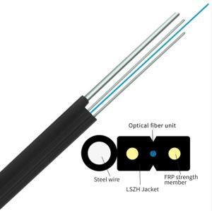 Quality Indoor FTTH Fiber Optic Drop Cable 2 4 6 8 12 16 24 Core With LSZH Jacket wholesale