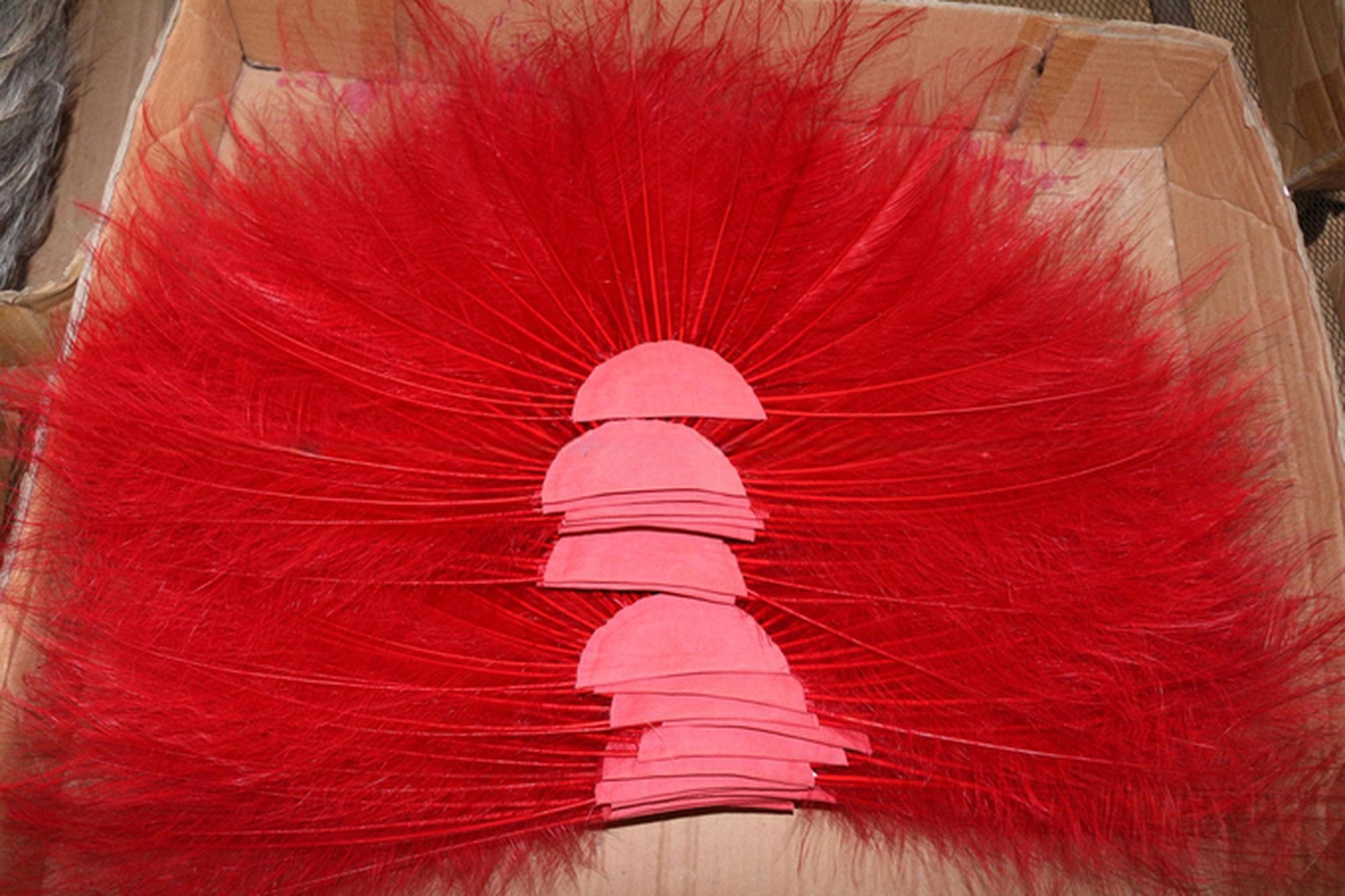 Millinery Supplies Feather Hand Fan Dyed Pattern Shipping DHL UPS FEDEX EMS TNT