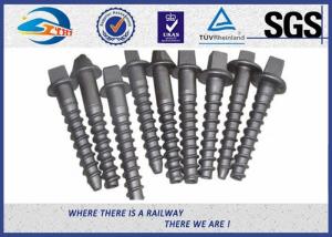 China Custom Railroad Screw Spikes Q235 Concrete Sleepers Grade 5.6 on sale