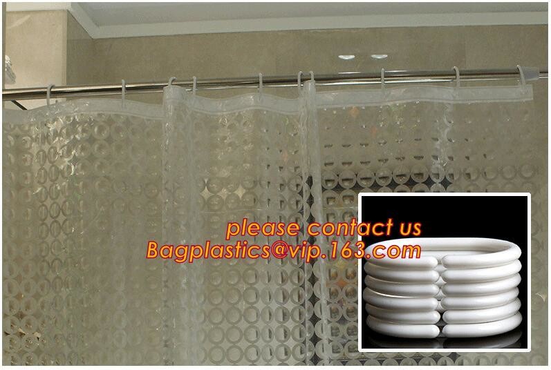 SCENERY PRINTING POLYESTER SHOWER CURTAIN, custom 3d eva shower curtain for bathroom, Popular cotton hooks polyester tex
