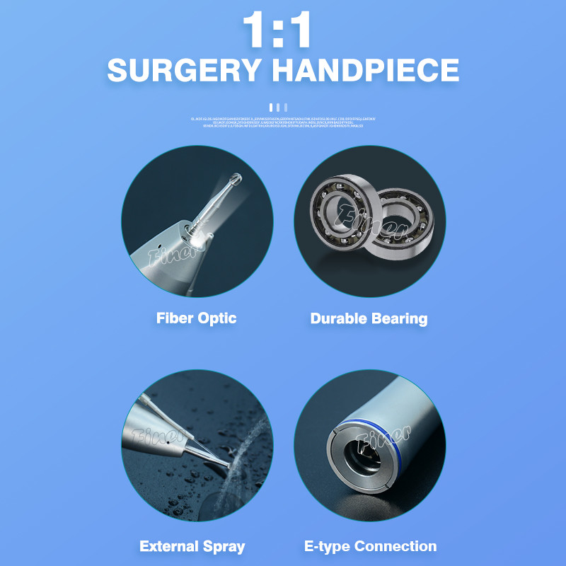 Implant Straight Handpiece Sinus Lift Surgery Dental Handpiece With Fiber Obtic