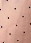 Women cowl neck polka dot peach color midi dress with adjustable straps