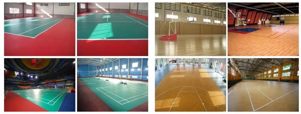 Moisture Proof Vinyl Badminton Floor Planks Colorful PVC Sport Mat