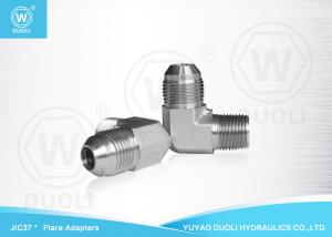 Quality Quick Connect 90° Elbow Hydraulic JIC Male Flared Pipe Fittings Adapter 37° Cone wholesale