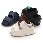 Summer 2019 hot PU Leather Rubber sole 0-2 years prewalker baby sandals leather