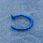 18G 8mm Surgical Steel Nose Piercing 18G Blue Nose Stud C Hoop