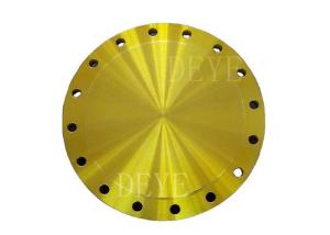 Quality DN15-DN2200 Forged Steel Flange MSS SP 44 ANSI Blind Flange With Golden Yellow Painting wholesale