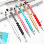 Cute Crystal Pen Diamond Ballpoint Pens Stationery Ballpen 2 In 1 Crystal Stylus