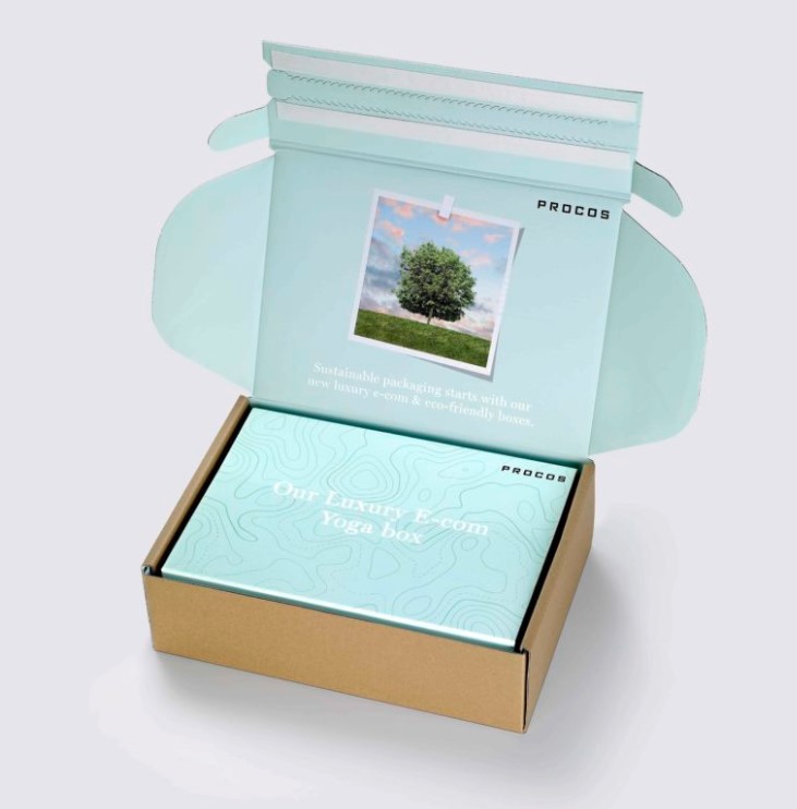Custom Corrugated Cardboard Mailer Boxes FSC Certified Easy Tear Strip Opening Seal