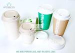 PLA Flat Disposable Lids Leakage Resistant Harmless Fully Biodegradable