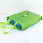Reusable Polypropylene Woven Bags 29*35cm Breathable Handled Bags Green