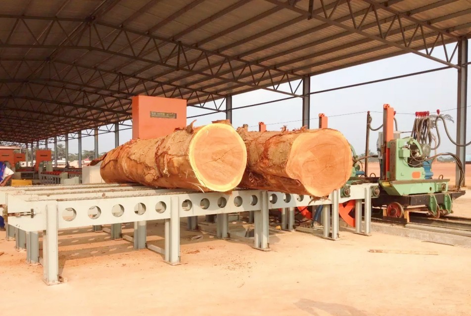 48'' Log Cutting Band Sawmill Vertical band Saw Machine with Auto Feed Log Carriage