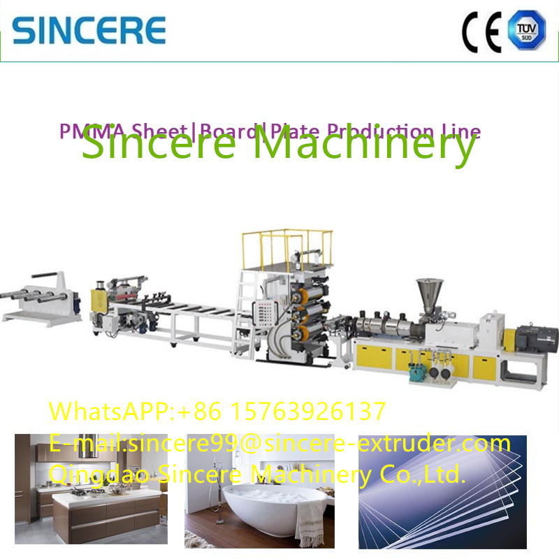 PS PC PET PMMA PP Transparent Plastic Sheet Extrusion Machine Production Line
