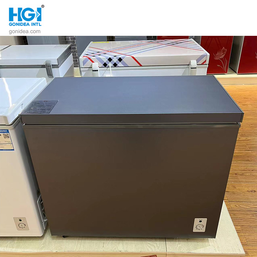 230L Energy Saving Manual Defrost Freezer With Sliding Glass Door