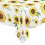 Oilproof PEVA Sunflower Plastic Table Cover For Daily Life