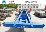 40FT 3 Axle Skeleton Chassis Trailer , Skeletal Container Trailer For Transporta