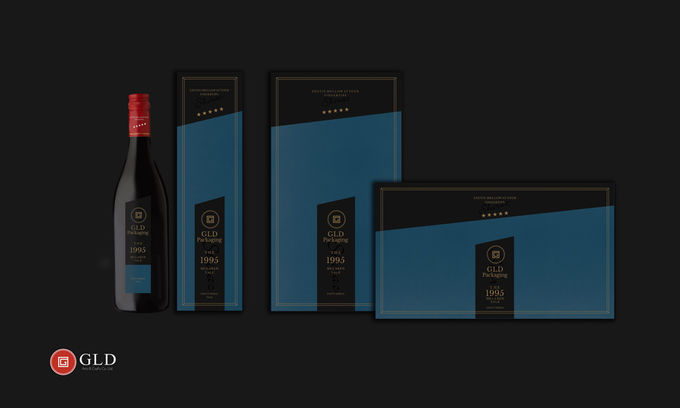 Drawer Style One Bottle Wine Gift Packaging Boxes CMYK Color