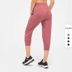 210gsm Women Lounge Wear 3/4 Yoga Pants Workout Sweatpants Yoga Jogger Carpis