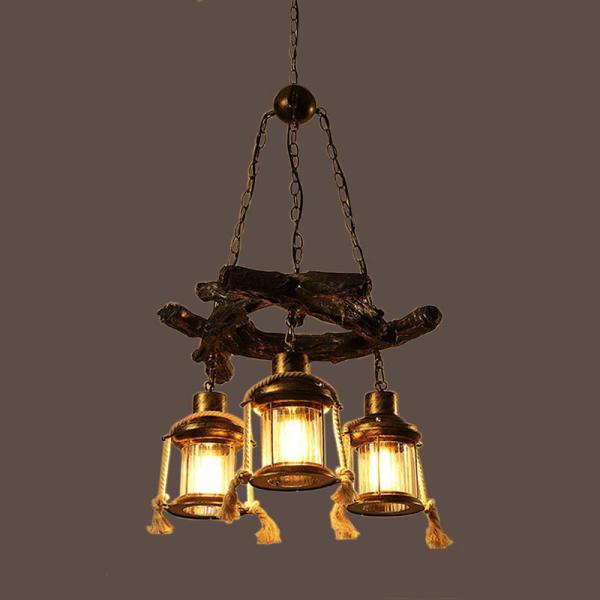American Chandelier Loft Retro Industrial Cafe Bar Restaurant Bar Lighting