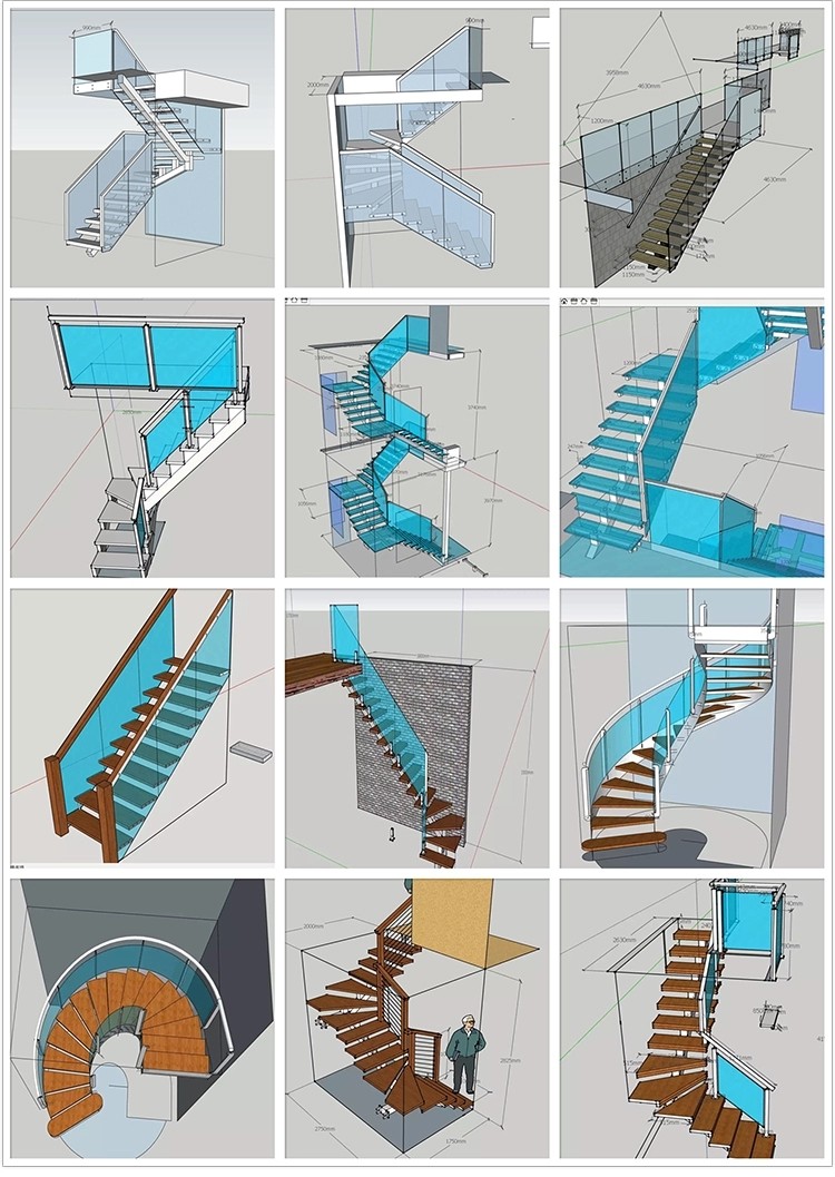 Powder Coated Cast Iron Stair Railing Handrail Fittings European art design