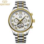 KINYUED Brand Two-Tone Gold Silver Case Automatic Movement Solid Stainless Steel