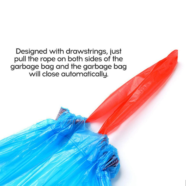 30 Gallon Custom Drawstring Trash Bag in HDPE/LDPE/LLDPE for Convenient Waste Disposal