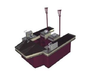 Quality Double Conveyor Belt Supermarket Cashier Counter Desk Retail Store Check Out Stand wholesale