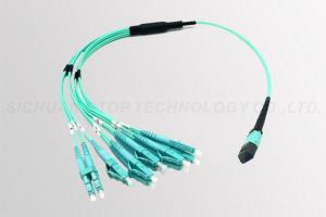 Quality MPO Multi Fiber Push On Flat Polish Ceramic Ferrule 12 Strand Cable wholesale