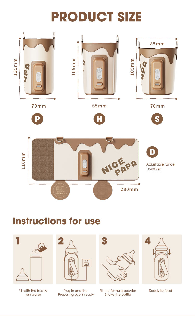 Portable Usb 10w Infant Milk Warmer Baby Bottle Heater Use To Car Travel Camp