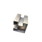 Stair Glass Free Grooved Aluminum Handrail Profiles Ground Holes 6063 T3