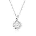 Classic Design 18k Gold Lab-Grown Diamond Pendant White Diamond Jewelry For