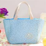 Womens Full Color Printing Canvas Hand Bags With Cotton Handles