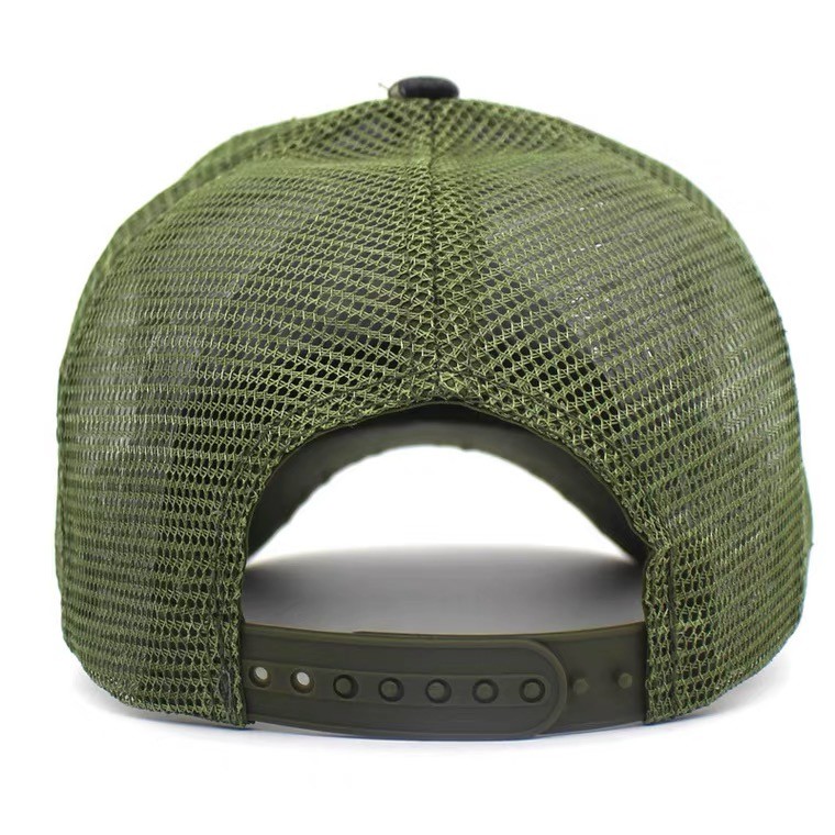 ISO Approved Camouflage Mesh Cap 3D Embroidered Trucker Hat 6 Panel