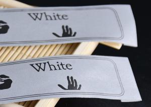 Quality Clothing Custom 3M Reflective Labels Printed With Black Ink Logo wholesale