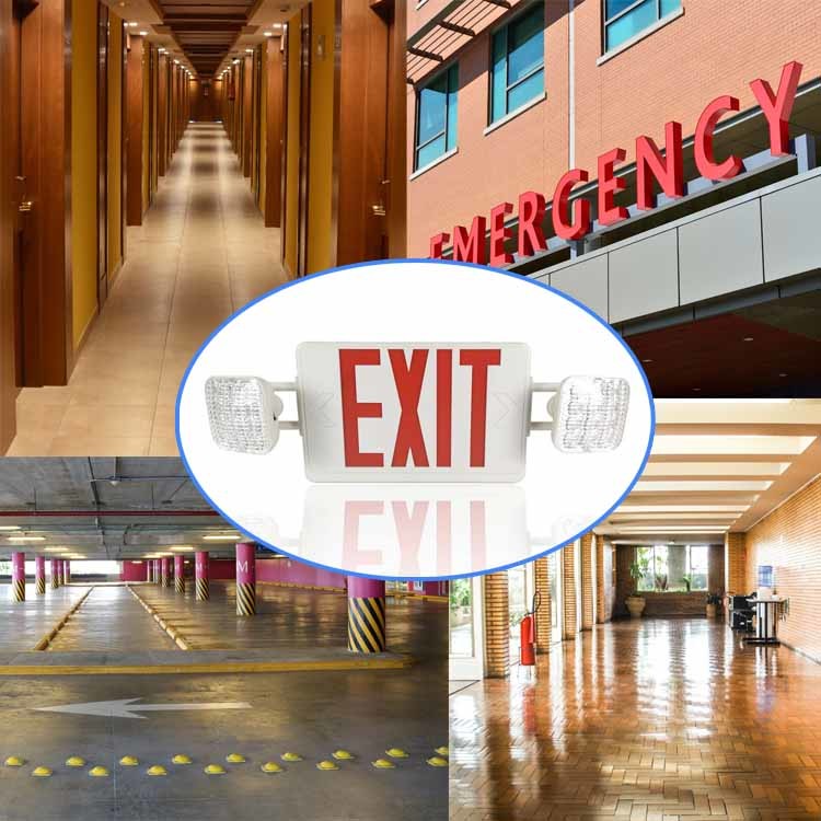 5 Hours RED Green LED Twin Spot Emergency Light