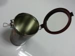 Cylindroid Black Tin Tea Canisters For Coffe / Candy / Powder