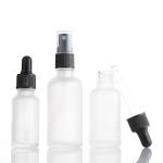 Brown Dropper Essential Oil Bottle Transparent Frosted Glass Spray Portable