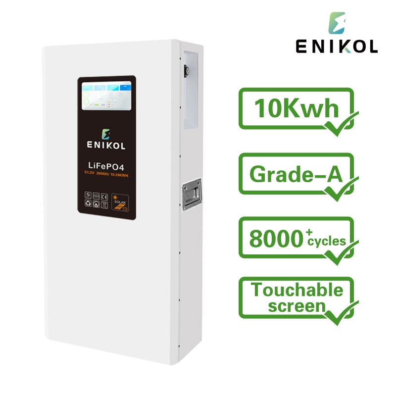 Touch Screen Display 48V Solar Battery Lithium 10KW Power With WiFi And Bluetooth